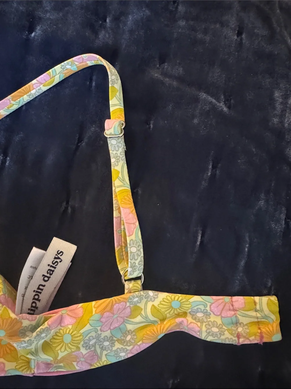 Dippin Daisys XS Floral Pink & Yellow Two-Piece Bikini
